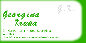 georgina krupa business card